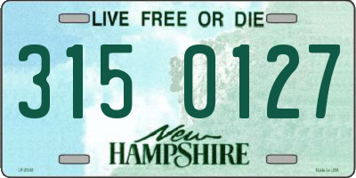 NH license plate 3150127