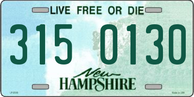 NH license plate 3150130