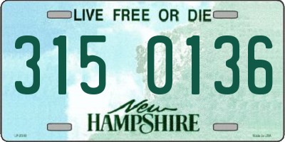 NH license plate 3150136