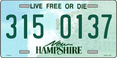 NH license plate 3150137