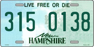NH license plate 3150138