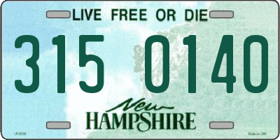 NH license plate 3150140