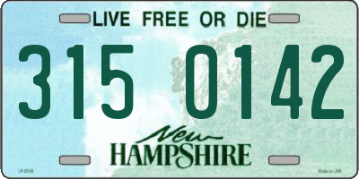 NH license plate 3150142