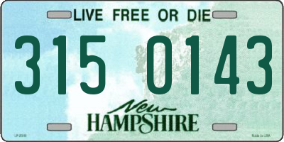 NH license plate 3150143
