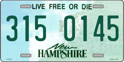 NH license plate 3150145