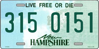 NH license plate 3150151