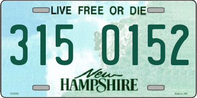 NH license plate 3150152