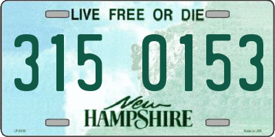 NH license plate 3150153