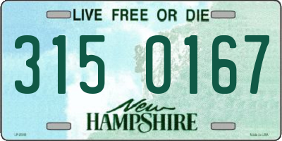 NH license plate 3150167