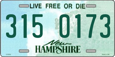 NH license plate 3150173
