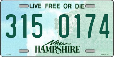 NH license plate 3150174