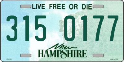 NH license plate 3150177