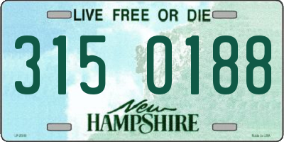 NH license plate 3150188