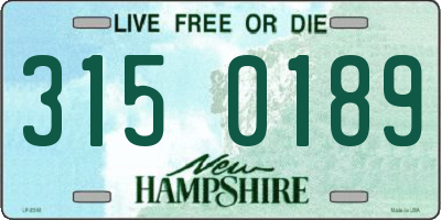 NH license plate 3150189