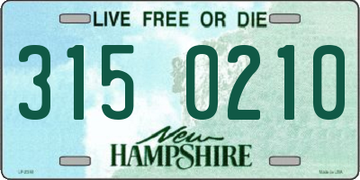 NH license plate 3150210