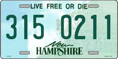 NH license plate 3150211