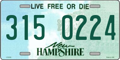 NH license plate 3150224