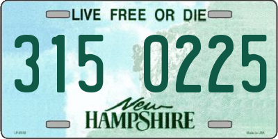 NH license plate 3150225