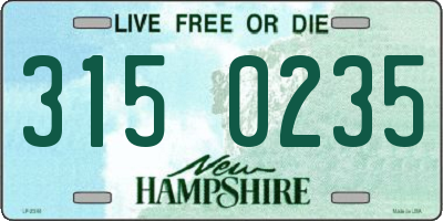 NH license plate 3150235