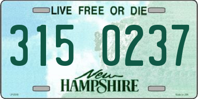 NH license plate 3150237