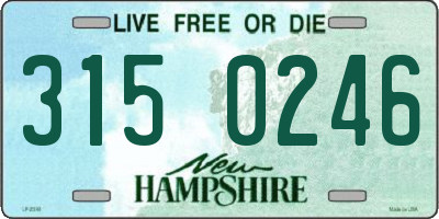NH license plate 3150246