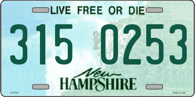 NH license plate 3150253