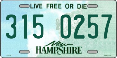NH license plate 3150257