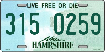 NH license plate 3150259
