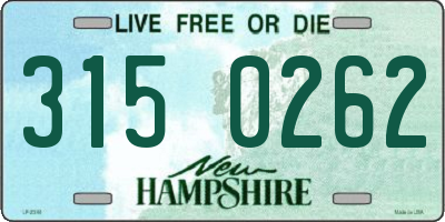 NH license plate 3150262