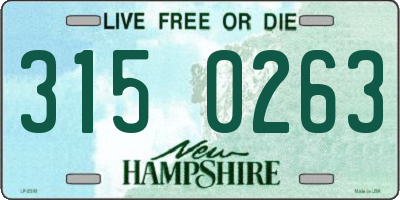 NH license plate 3150263