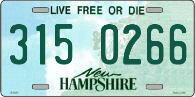 NH license plate 3150266