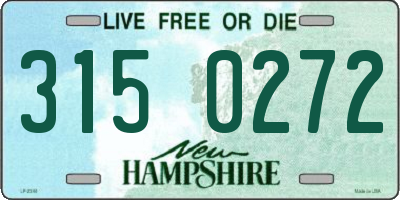 NH license plate 3150272
