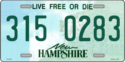 NH license plate 3150283