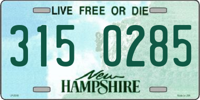 NH license plate 3150285