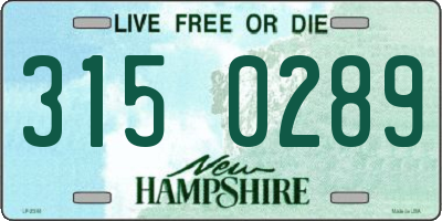 NH license plate 3150289