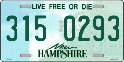 NH license plate 3150293