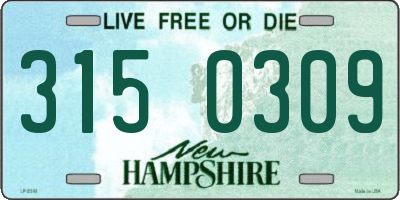 NH license plate 3150309