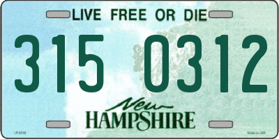 NH license plate 3150312