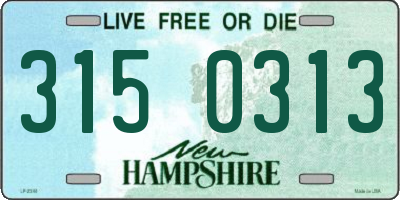 NH license plate 3150313