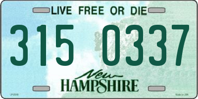 NH license plate 3150337