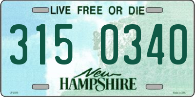 NH license plate 3150340