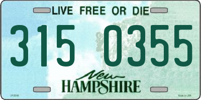 NH license plate 3150355