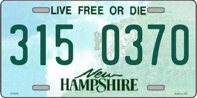 NH license plate 3150370