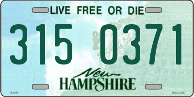 NH license plate 3150371
