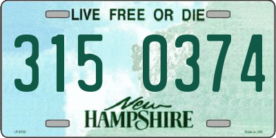 NH license plate 3150374