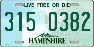 NH license plate 3150382