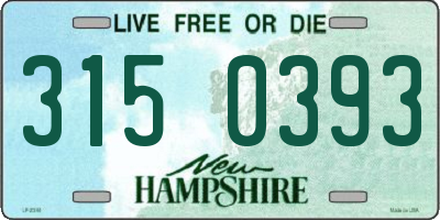 NH license plate 3150393