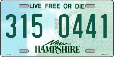 NH license plate 3150441