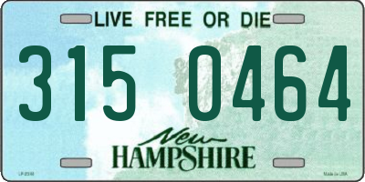 NH license plate 3150464