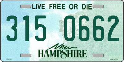 NH license plate 3150662